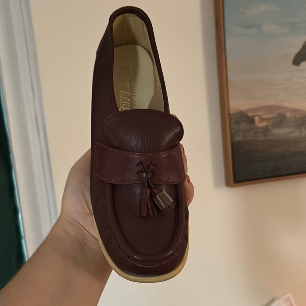 Women vintage Soft Mocs size 8 Brown Leather Loafers